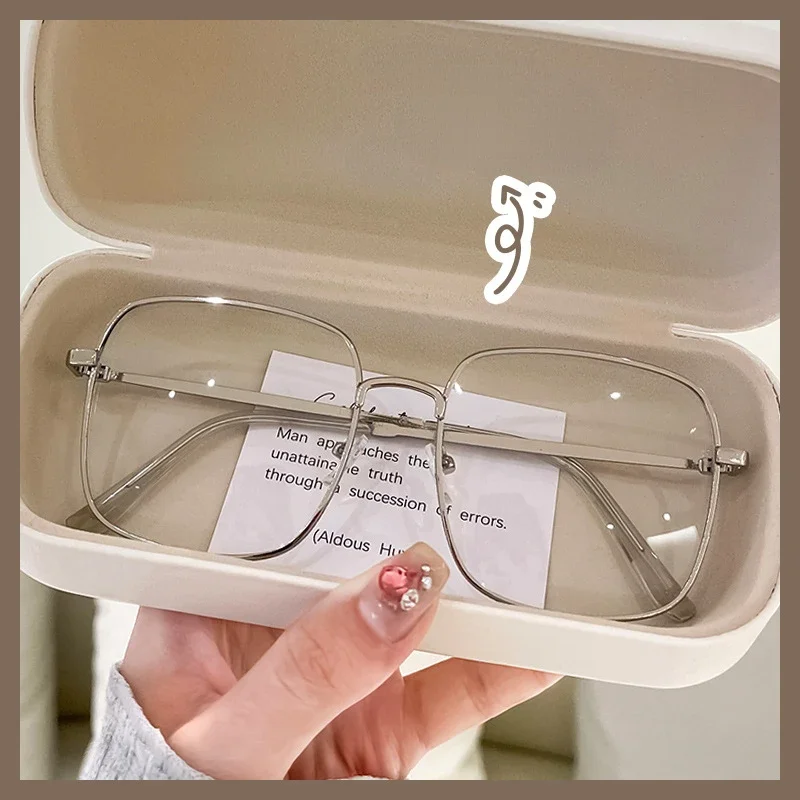 Large Frame Anti Blue Light Women's Glasses No Degree Flat Glasses