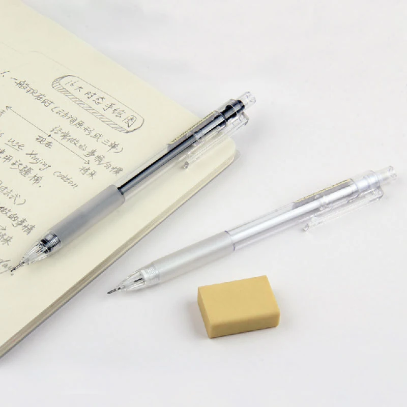 0.5/0.7mm Activity Pencil Elementary School Supplies Automatic Pencil Simple and Transparent Pen Holder 4