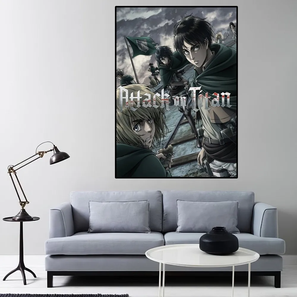 Attack on Titan Poster Home Room Decor Livingroom Bedroom Aesthetic Art Wall Painting Stickers anime poster poster prints diy poster sticker anime stickers