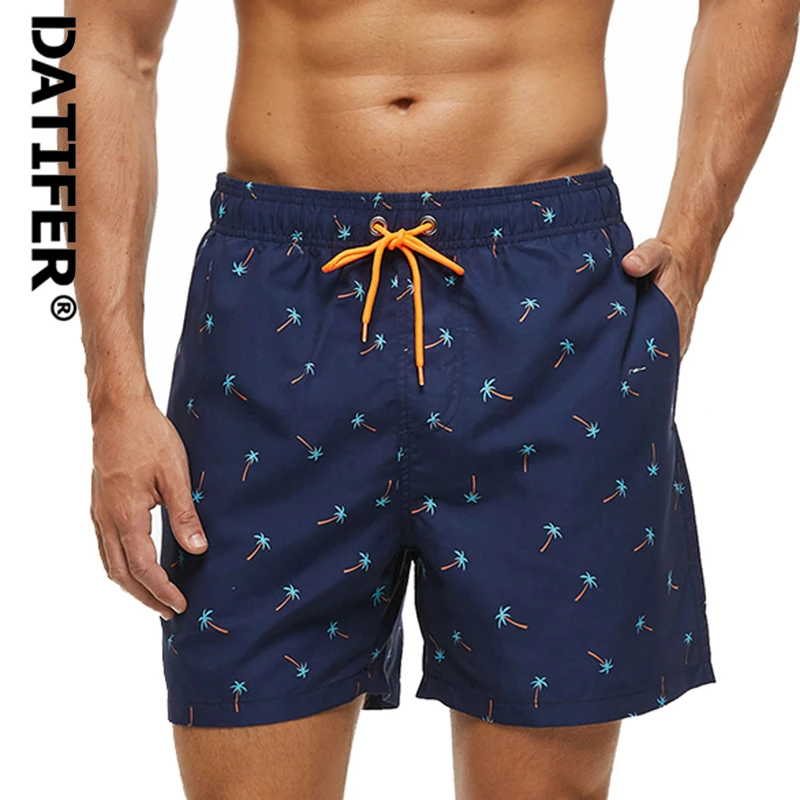 Beach Shorts Summer Quick Dry Mens Board Swimsuits Man Swim Trunks Surf Swimwear Male Athletic Running Gym Pants Datifer Brand swim trunks