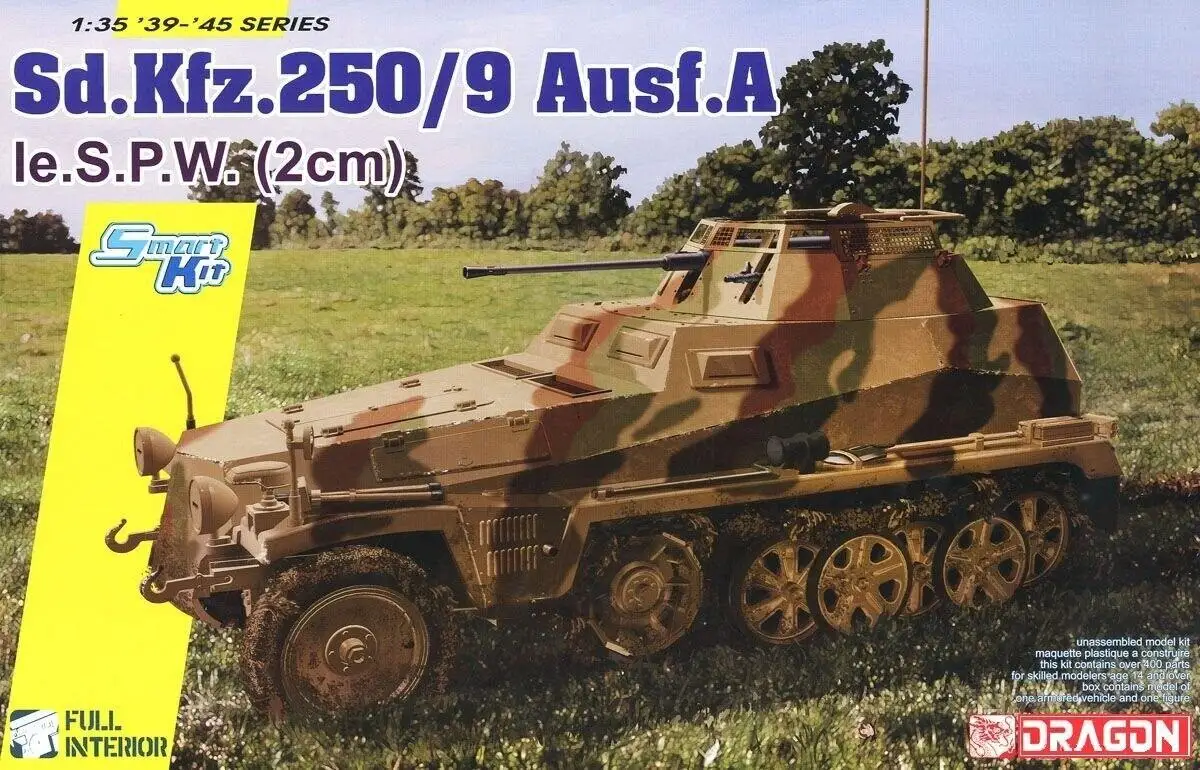 Dragon 6882 Scala 1/35 Sd.Kfz.250/9 Ausf.A Le.S.P.W (2Cm) Kit Modello In Plastica