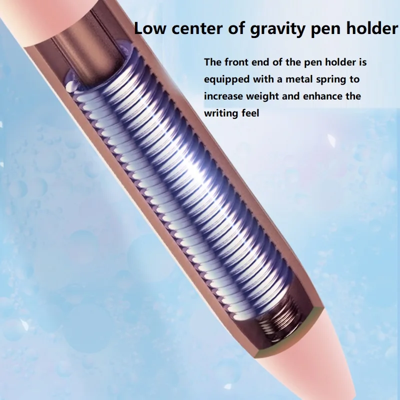 Lopet High Value 2pcs Gel Pens,low center of gravity Rotate Core Black Ink 0.5 Brush Canetas Quick Dry ST Neutral ручка papeleri 4
