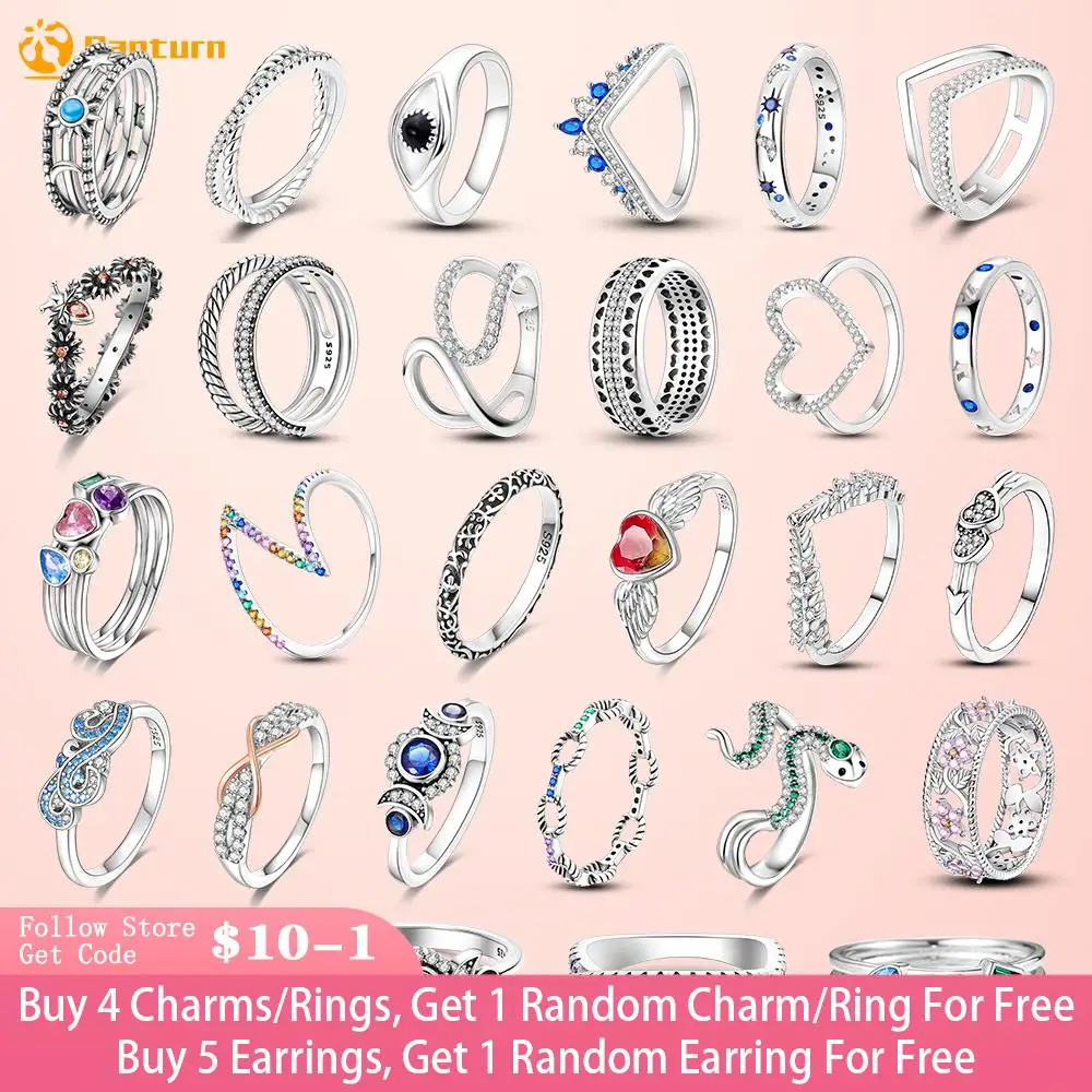 Danturn 925 Anelli In Argento Sterling Sea Waves Snake Sun Stars Moon Daisy Bee Eye Anelli Di Begonia Anelli Di Fidanzamento Anelli Di Fidanzamento