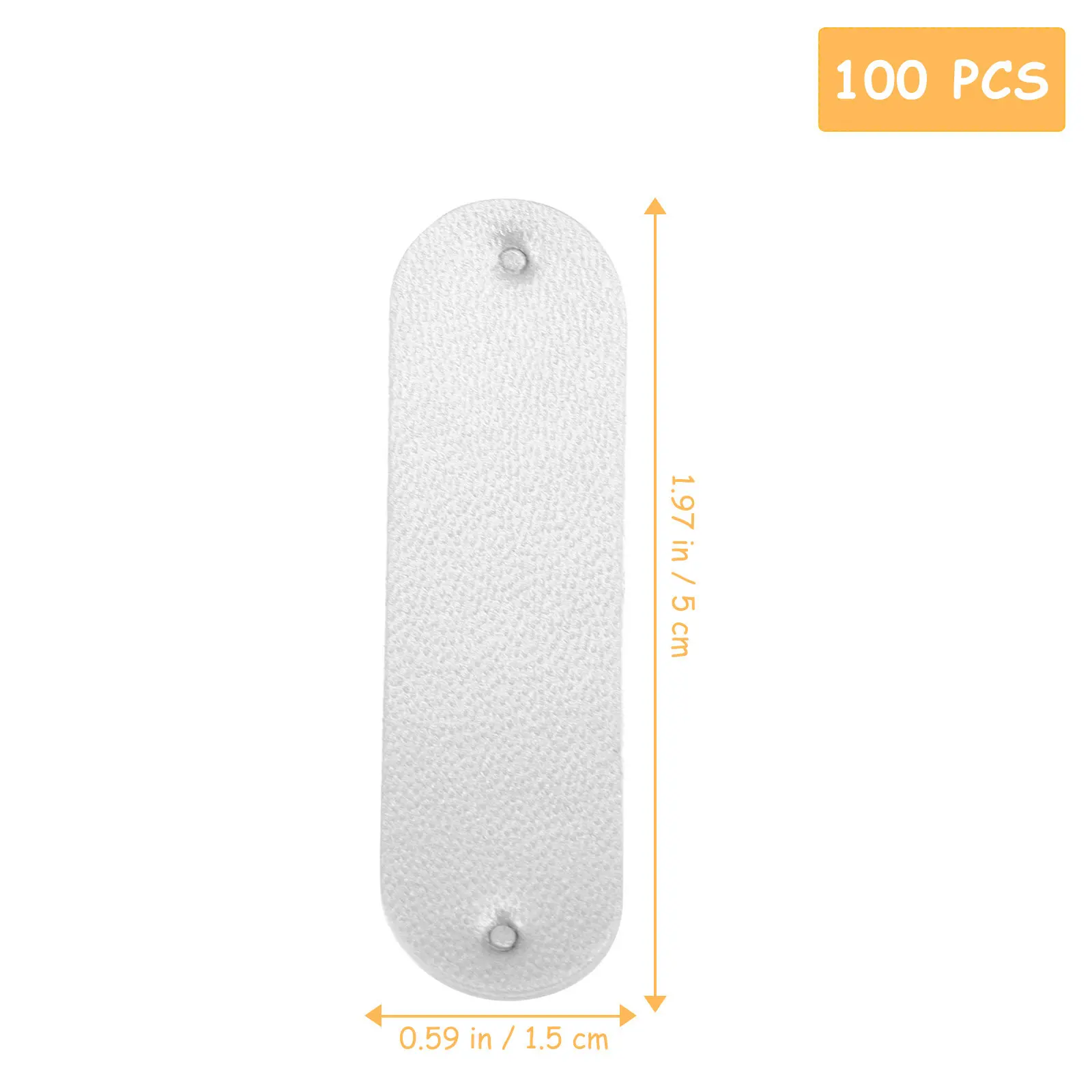 100Pcs DIY 수제 PU 의류 라벨 의류 봉제용 인덴테이션 태그 청바지 가방 모자 장식 액세서리