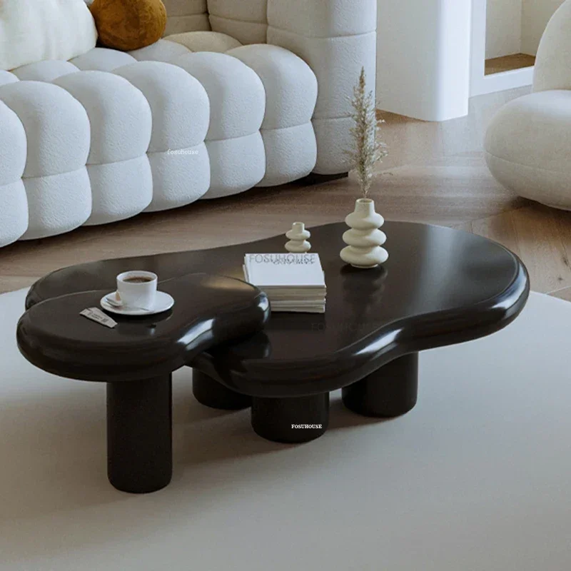 Modern Living Room Coffee Tables for Caf&eacute; Furniture Irregular White side Table Creative Cream Series Upscale Large corner Tables