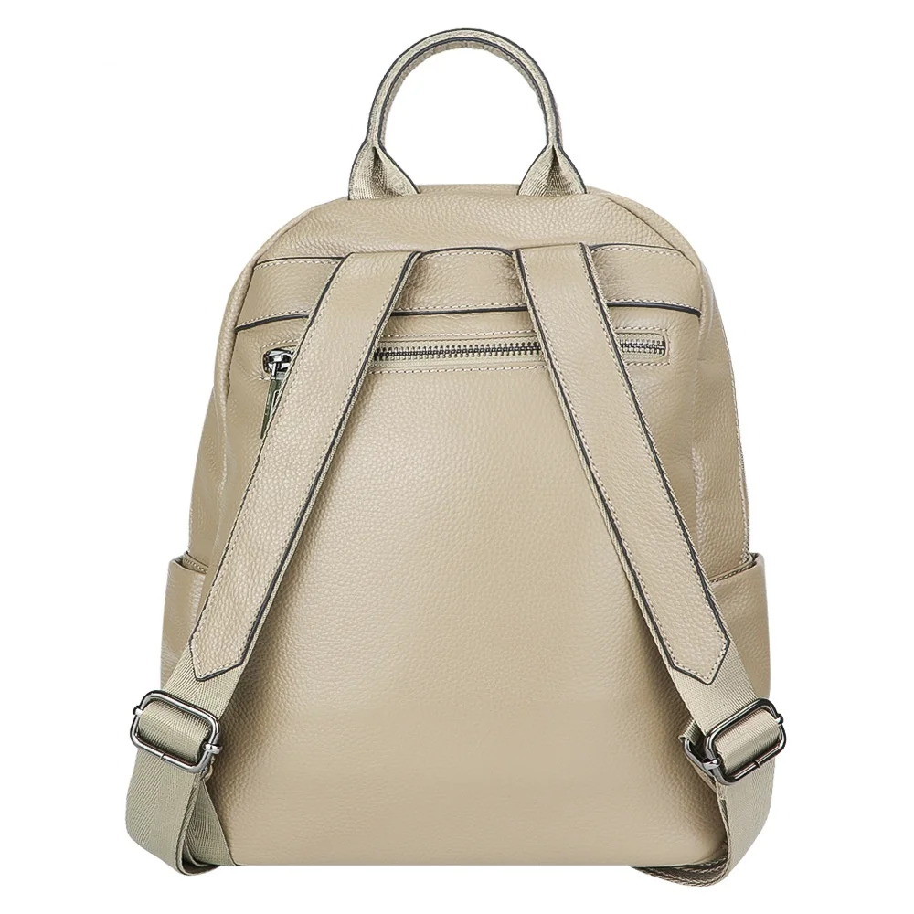 2024 New Genuine leather Large capacity fashion women's Double shoulder top layer cowhide leisure travel Knapsack