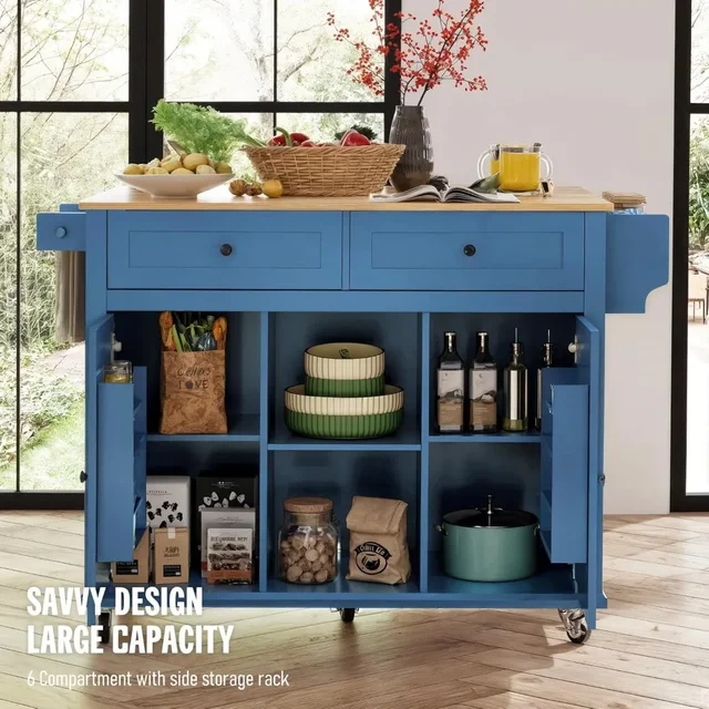 Rolling Kitchen Island Cart 2