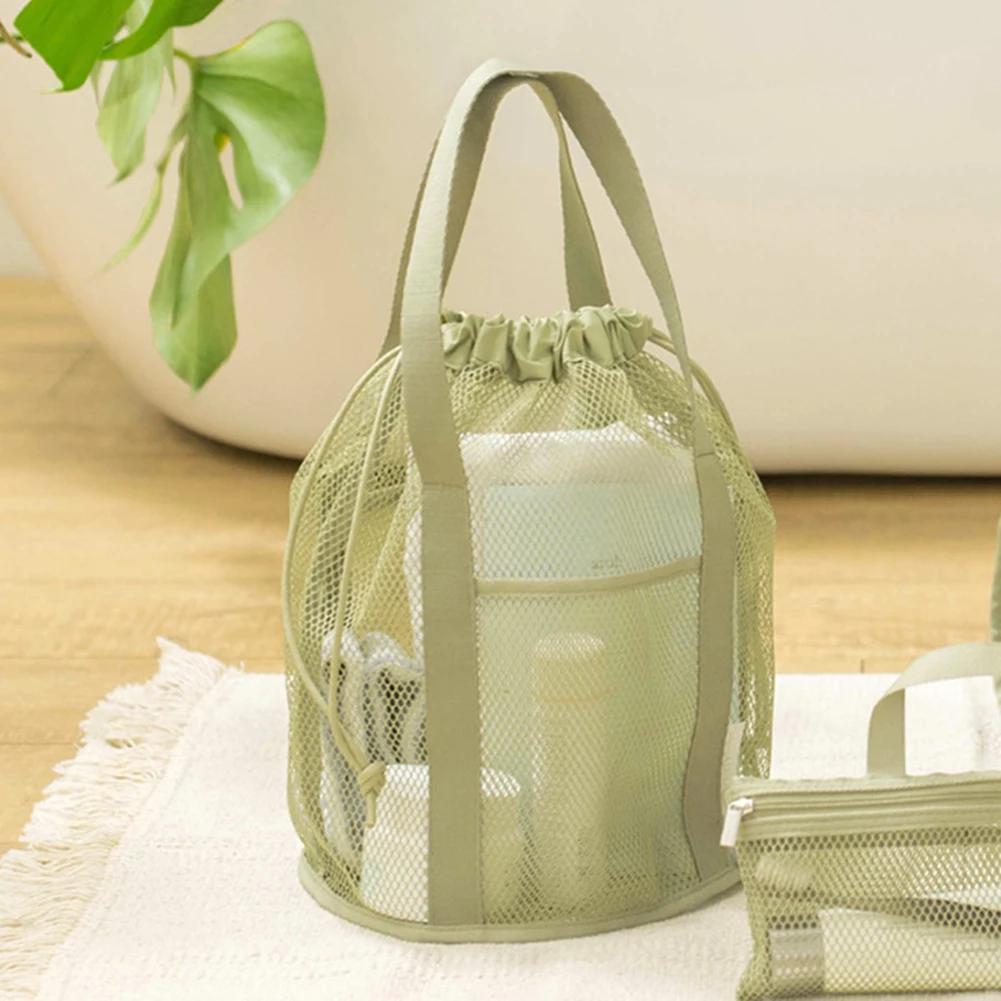

1pc Mesh Toiletry Bag Daily Casual Retro Cute Storage Bag Travel Bag Cosmetic Bag Household Supplies Storage Tools Organizers