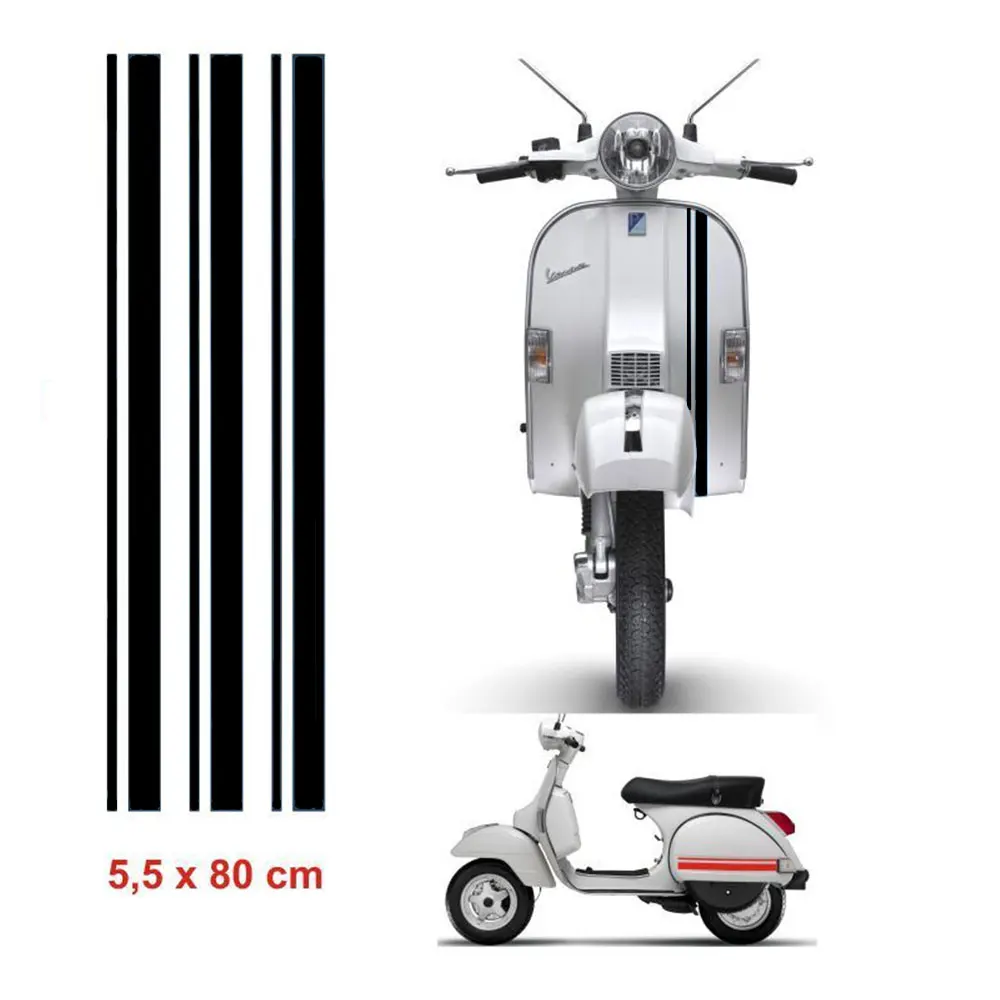 Per Vespa Lml Scooter Moto Car Strips Sticker Kit 3 Pezzi Decalcomanie Px Stickers Sport