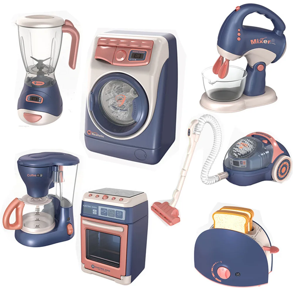 Mini Machine à Laver Jouet DeAO – Avec Sons, Lumières – Piles AA (non Incluses) – Dès 3 Ans – Panier Et Cintres Inclus