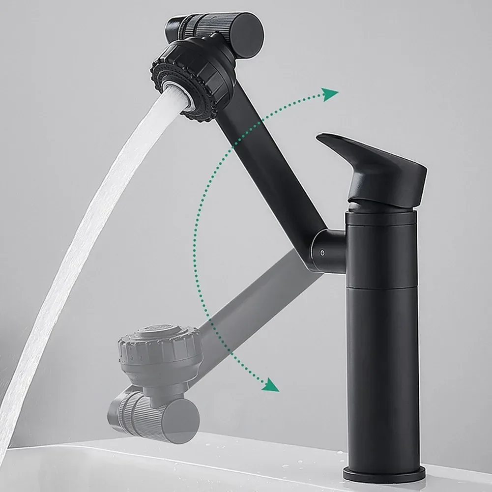 1080 Degree Basin Faucet Kitchen Sink Faucet Bathroom Water Mixer Aerator Black Tap Heated Faucet Gourmet Mixer Tapware