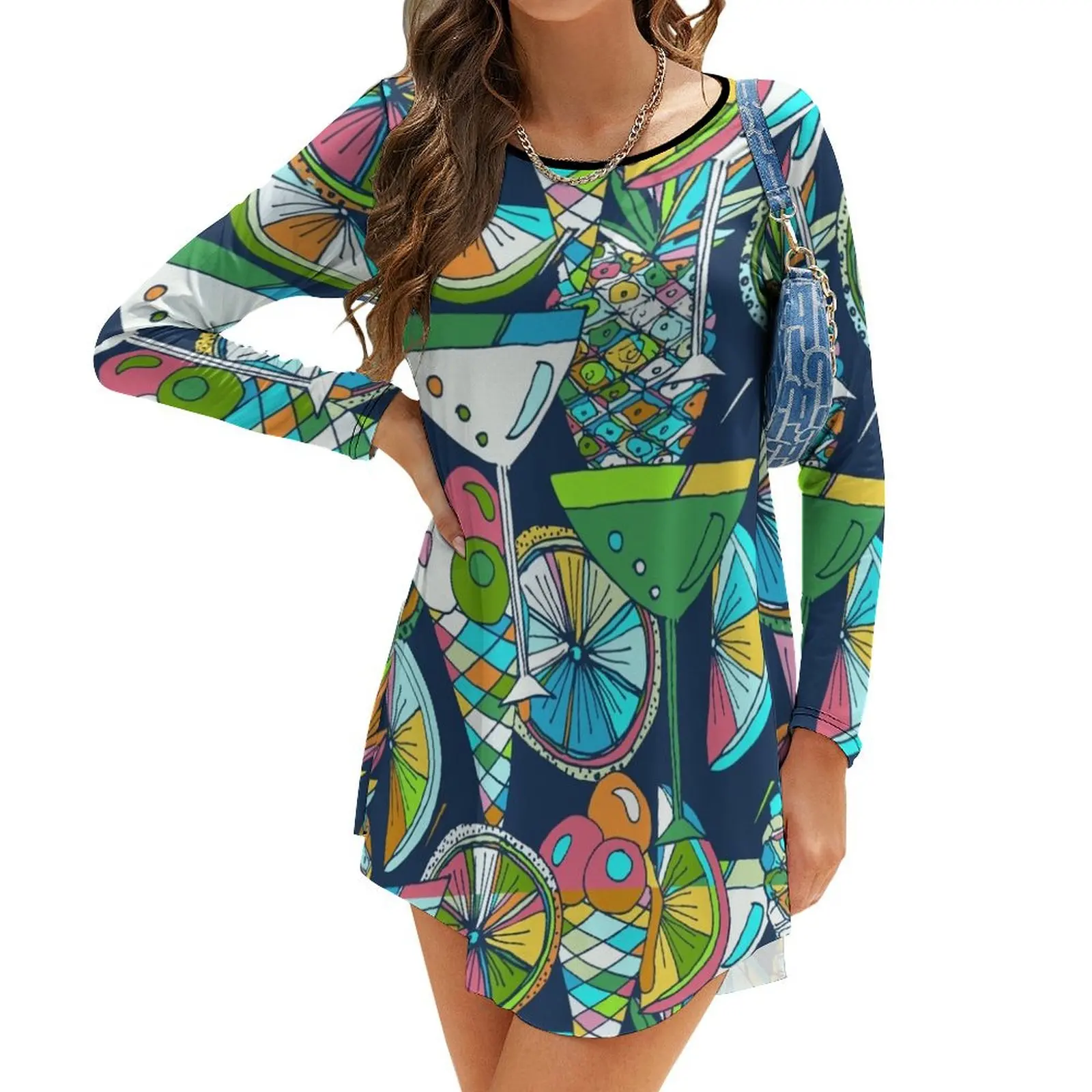 

Cocktail Hour Long-Sleeve Dress chic and elegant woman dress dresses for woman 2024 dresses for woman