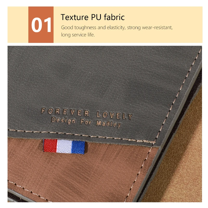 Men's High-capacity Leather Wallet, Small Multi Slot Photo Wallet for Coins, Vintage Wallet