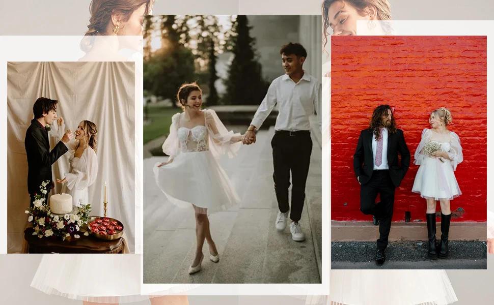 Vestidos de novia cortos