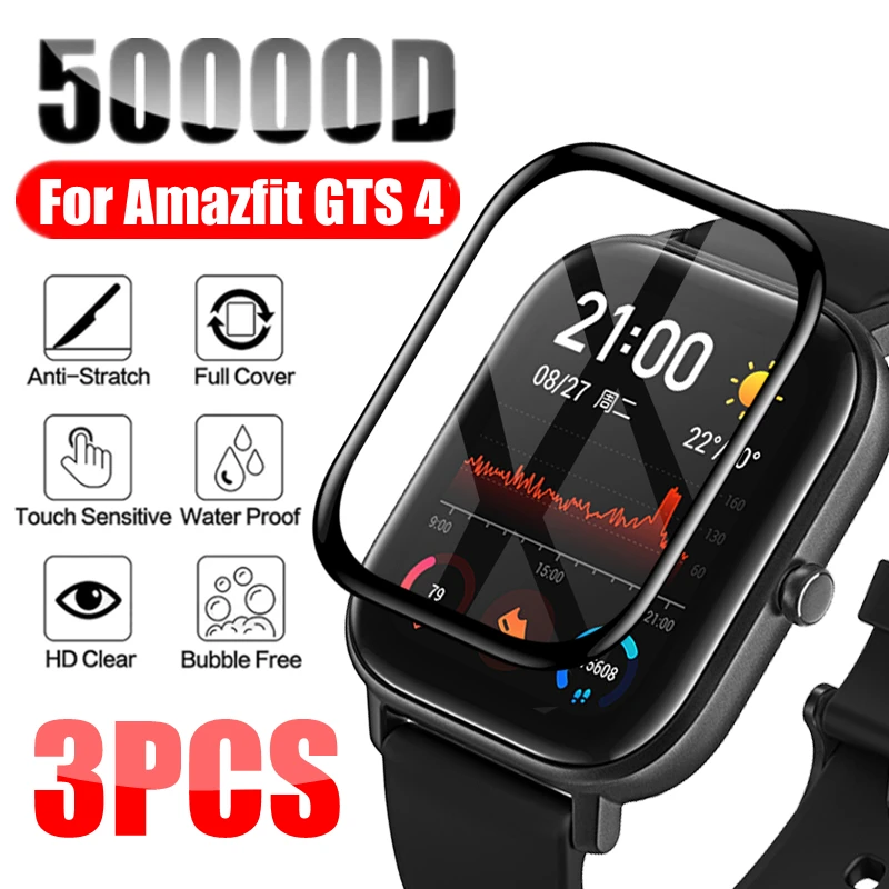 Película de borde curvo 3D para HuaMi Amazfit GTS 4 GTS4