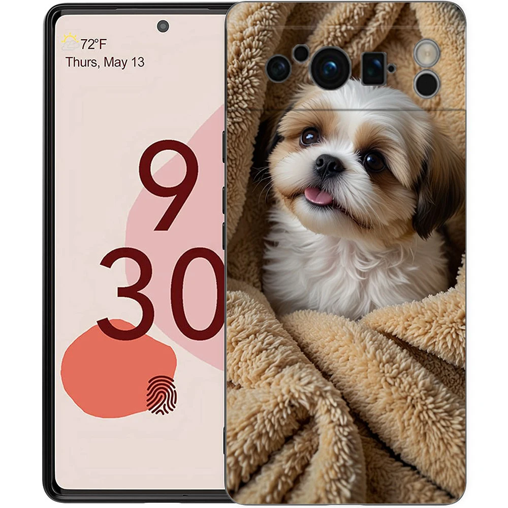 Shih Tzu Art Soft Black TPU Luxury Phone Case