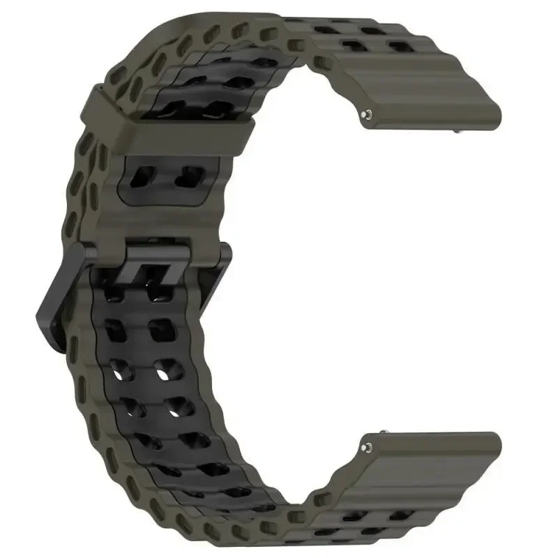 Breathable 22mm Silicone Watch Strap - Versatile and Stylish Replacement Band