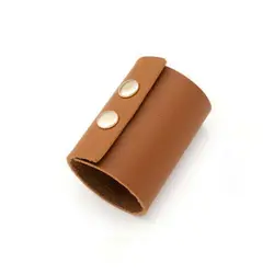 Korean Style Leather Hair Cuff and Ponytail Holder (Brown)