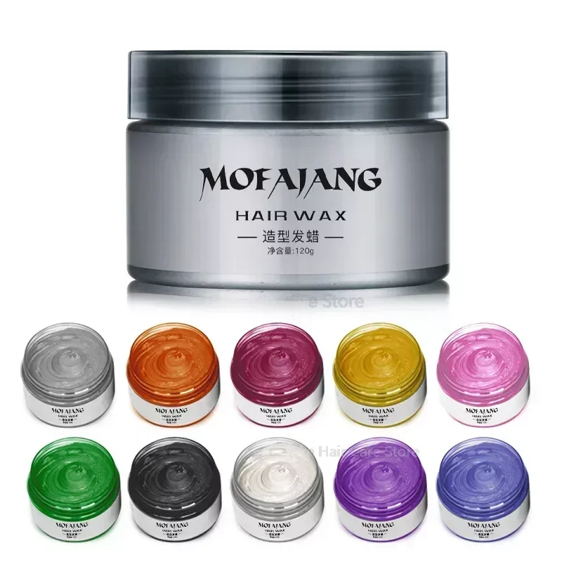 염색약 Mofajang Color Hair Wax Styling Pomade Silver Grandma Grey