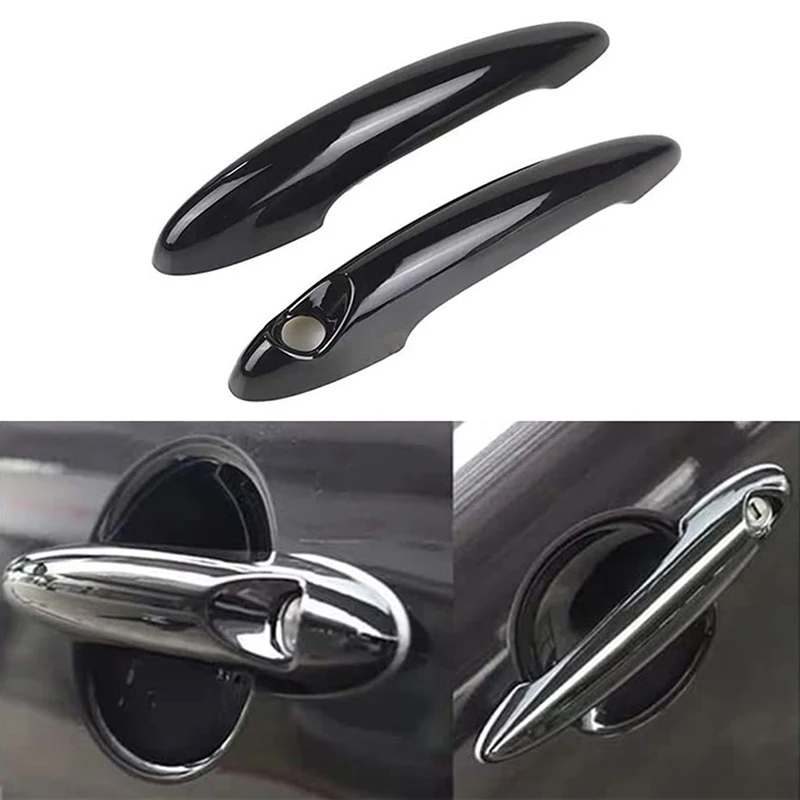 글로스 블랙 자동차 문짝 핸들 커버, ABS 플라스틱, 자동차 부품, BMW 미니 쿠퍼 S R50 R52 R53 R55 R56 R57 R58 R59 R61 에 적합, 2 개
