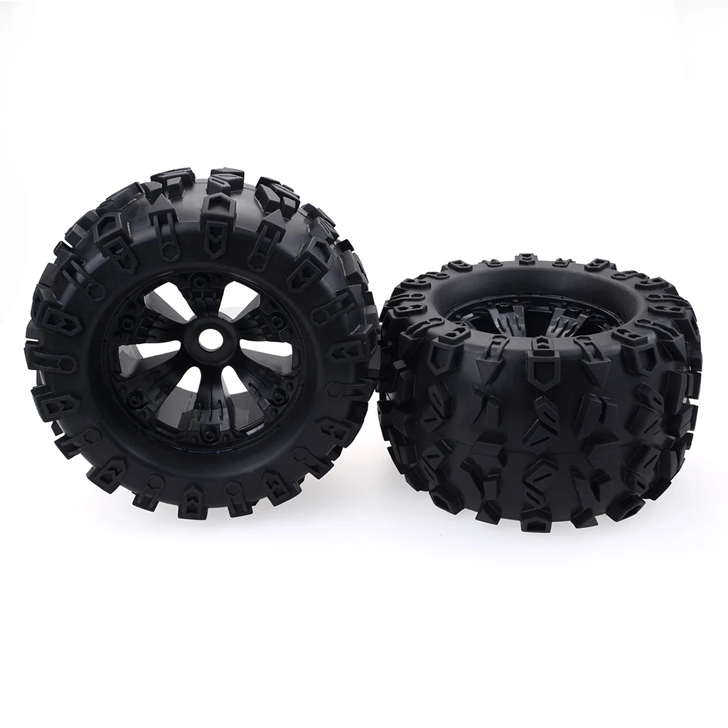 2PCS Wheel Rim and Rubber Tires Traxxas 