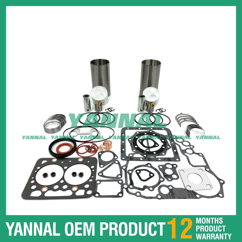 

Cylinder Liner Kit With Gasket Set Bearing For Kubota J110 Excavator Engine Parts