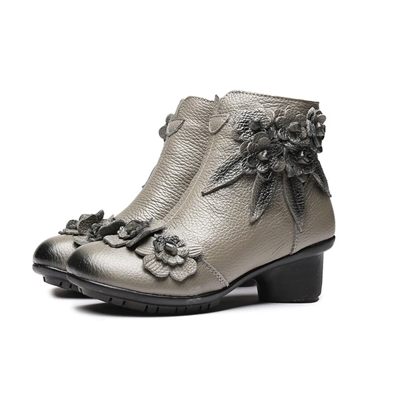 Xiuteng Women's Boots Genuine Leather Shoes 2023 Fashion Winter