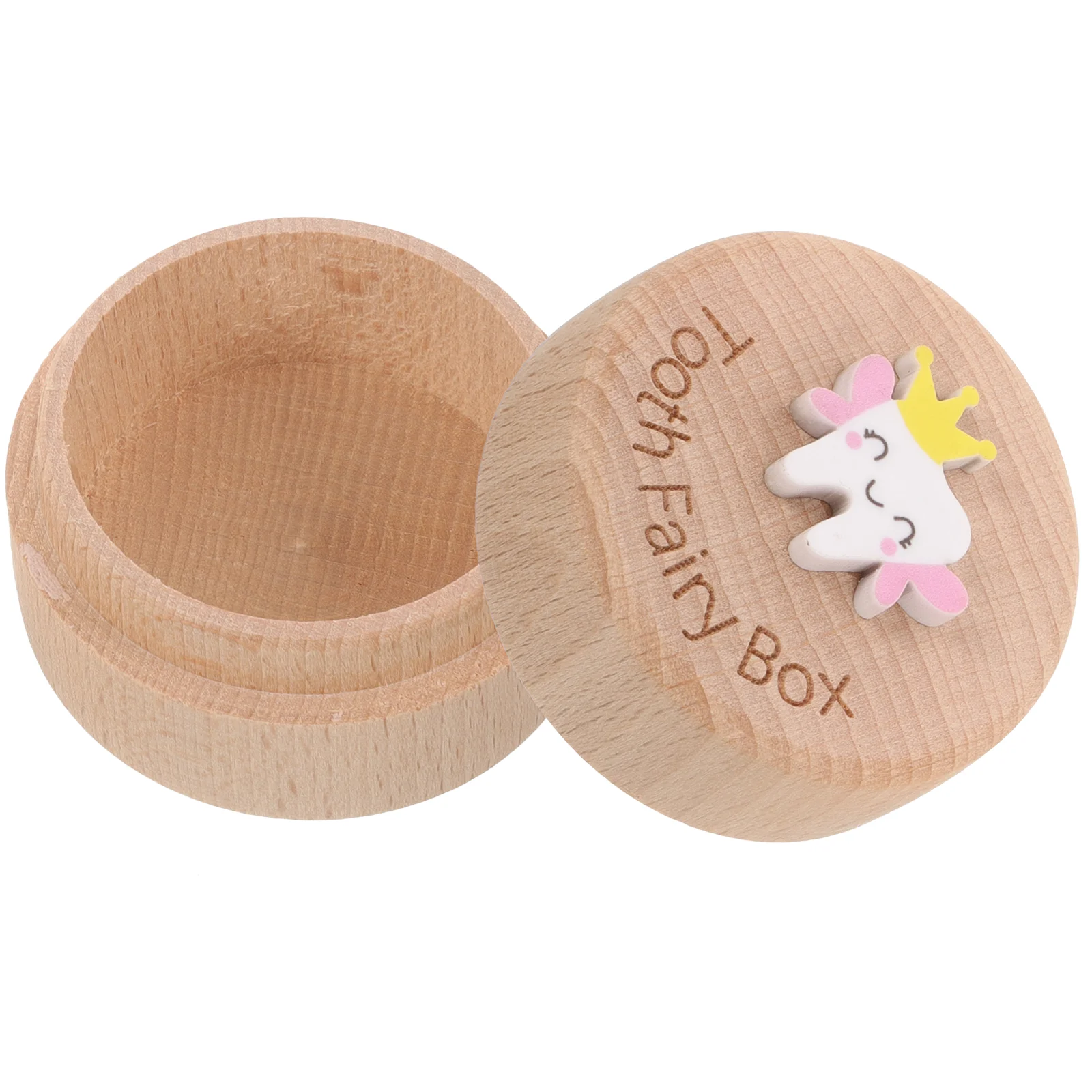 

Children's Tooth Box Baby Teeth Kid's Saver Lanugo Toddlers Container Wood Holder Collection Organizer