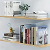 2Pcs Clear Acrylic Bookends L-shaped Desk Organizer Desktop Book Holder School Stationery Office Accessories 3