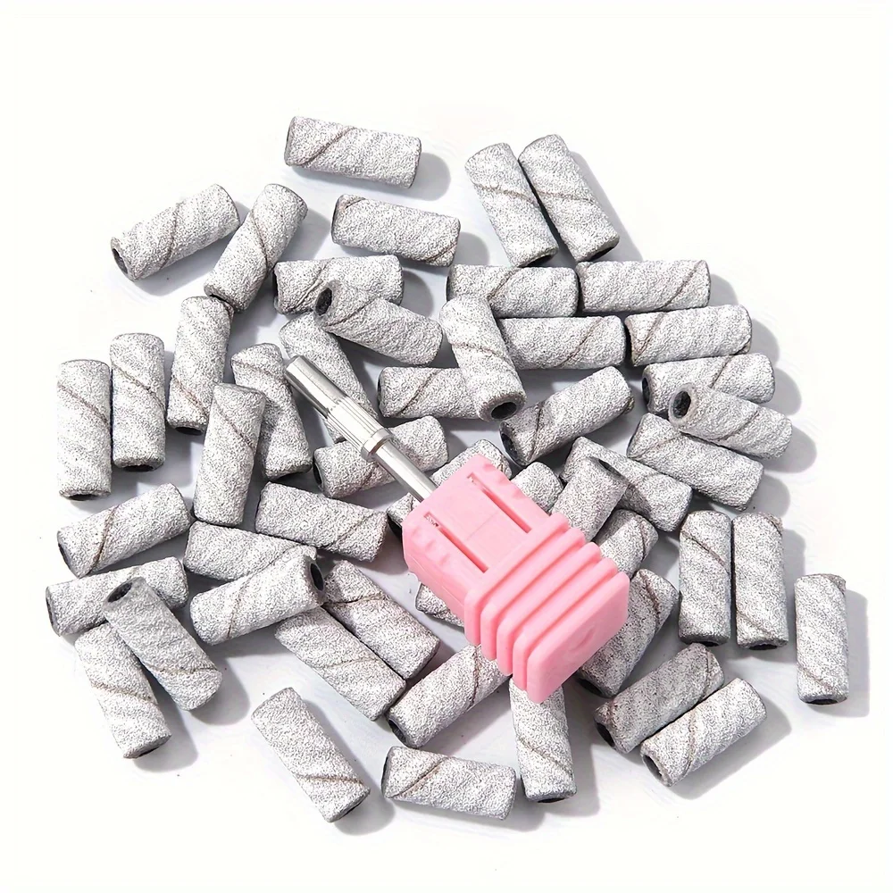Sanding Bands For Nail Art, 80/120/180/240 Grit, Mini Nail Drill Bits For Manicure And Pedicure 2
