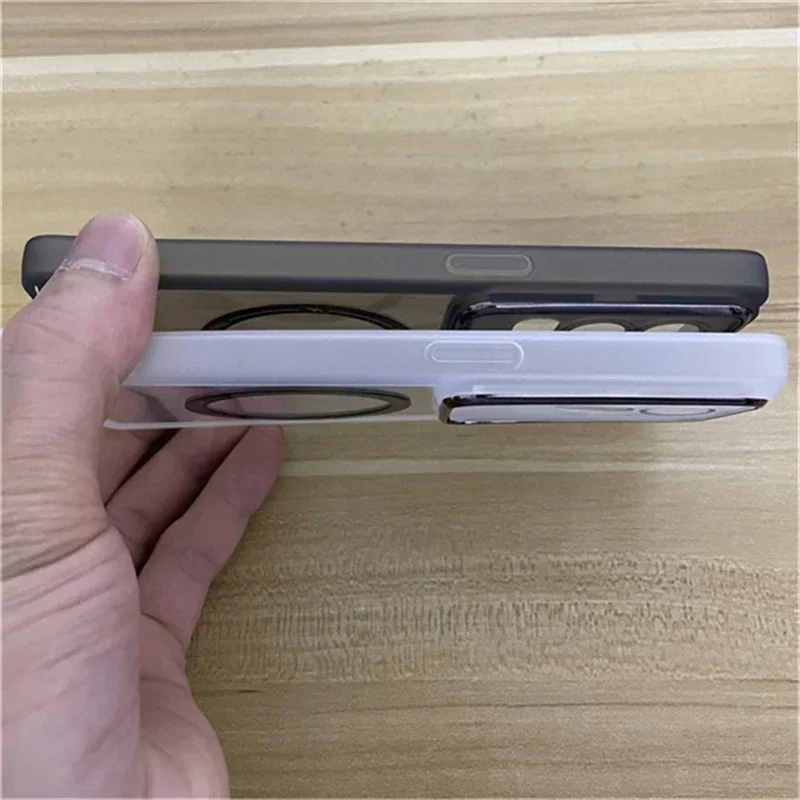 Clear Magnetic Case with Lens Protection and TPU Silicone Cover