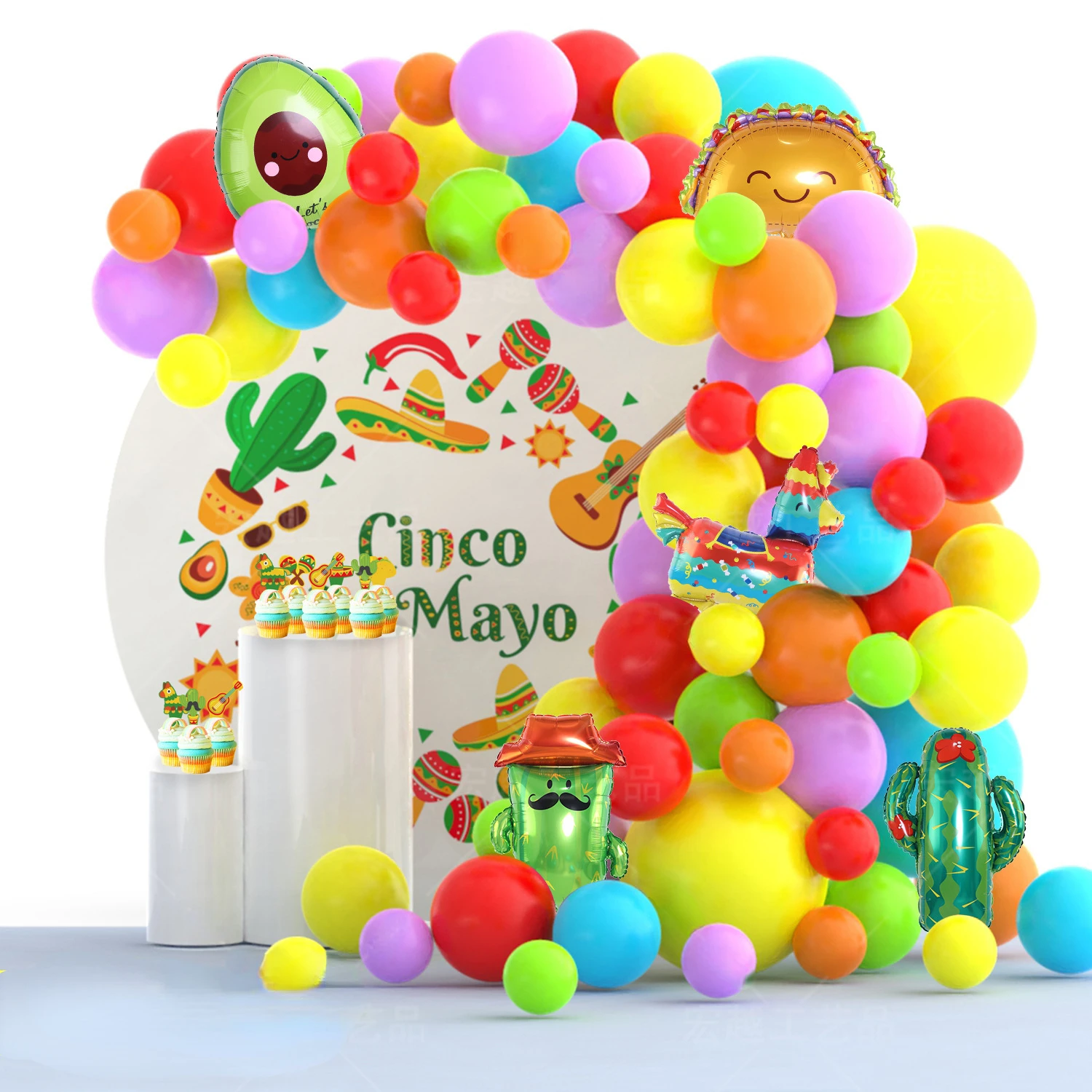 alumno Contiene Artesano CHEEREVEAL globos de temática mexicana, Kit de arco de guirnalda, Cactus,  aguacate, globos de aluminio para fiesta de cumpleaños, suministros de  decoración| | - AliExpress
