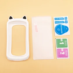 Premium Protective Case & Screen Protector with Tempered Glass (White)