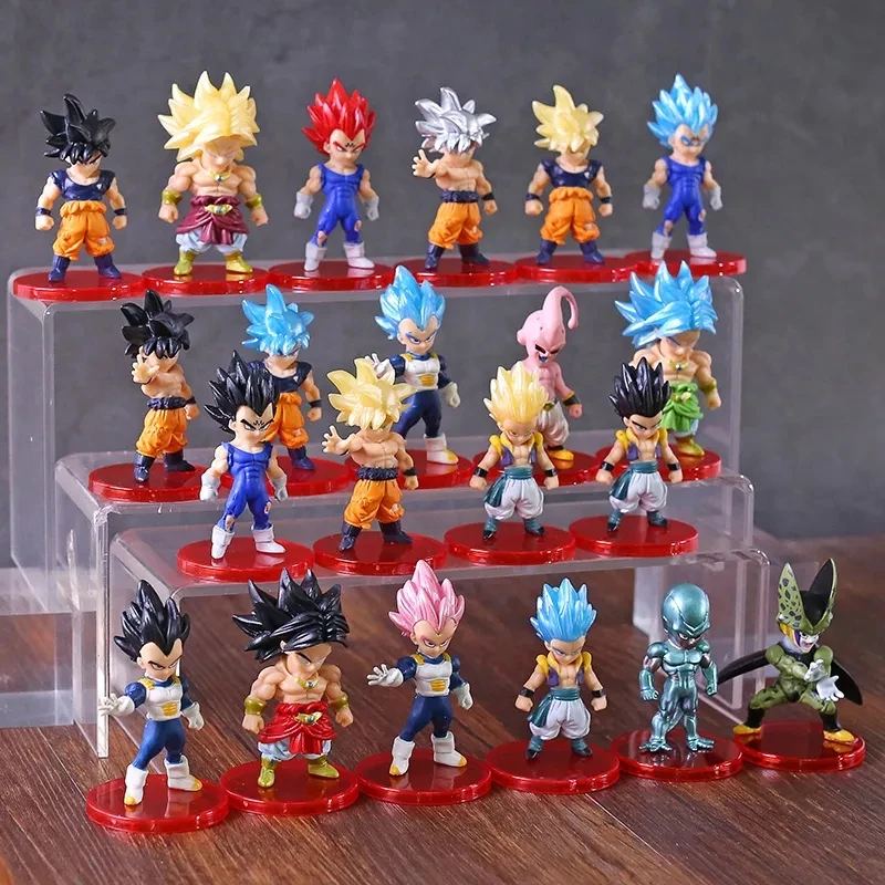 Figuras de acción de Dragon Super, Son Goku, Vegeta, Broly, Buu, conjunto figuras de Anime, modelo Ultra instinto, regalos, Juguetes| Figuras de acción| -
