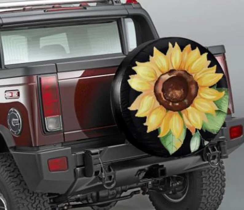 

Sunflower Tire Cover,Flower Tire Cover,Personalized Custom Tire Cover,Suv Tire Cover,Personalized Car Accessories,Custom Ca