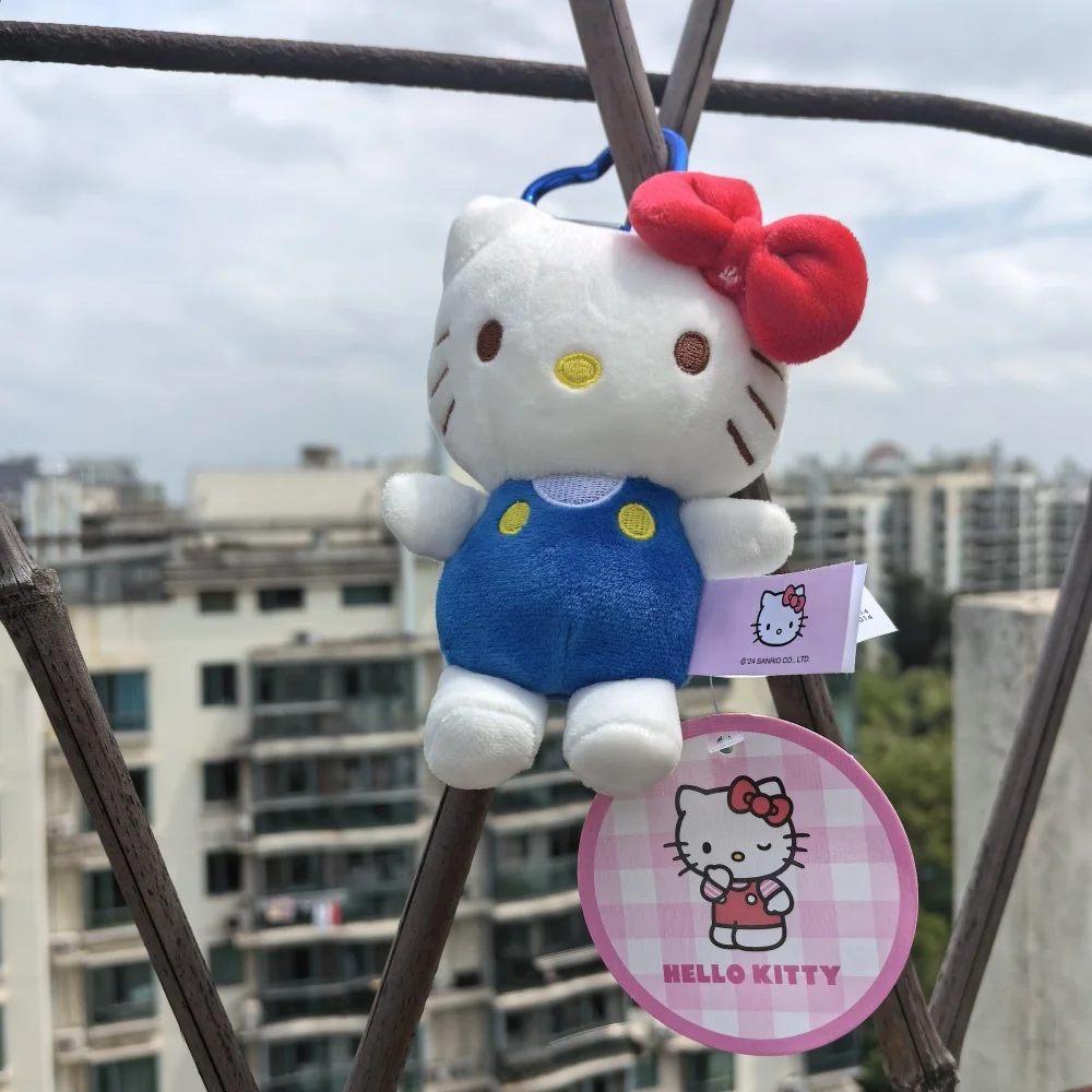 Sanrio Hellokitty Lovely Plush Pendant Cute Cartoon Stuffed Keyrings Girls Bag Bakcpack Cars Plush Keychains Christmas Gift 5