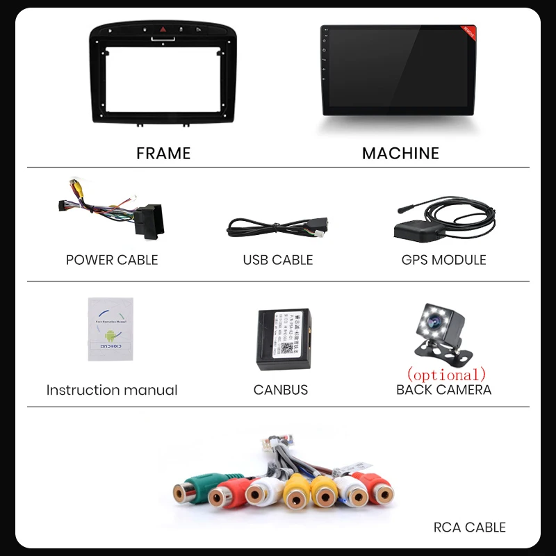   GPS RDS DSP Ƽ̵ ÷̾, Ǫ 408, Ǫ 308, 308SW, 2din, ȵ̵ 10, DVD , 4G + 64G