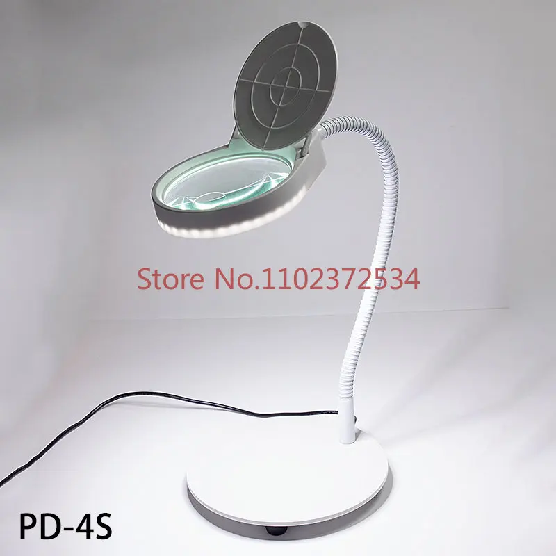 

Reading or Watch Repair Adjustable Long Metal Hose Table 3X-10X Desk Magnifier Lamp Bench Top LED Magnifying Glass