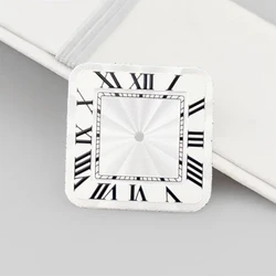 Premium 316L Steel Square Watch Case Set for Repair and Modification (White Draw Wire)