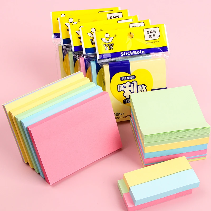 10pcs Color Post It Notes Student Creativity Tearable Index Stickers