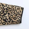 TRAF Women Winter Coats Vintage Leopard Quilted Jacket Woman Outerwears Autumn Long Sleeve Short Padded Jacket Warm Woman Coats 5