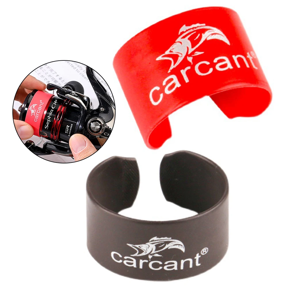 1PcPackBlackRedElasticFishingSpoolBeltFishingReelProtection