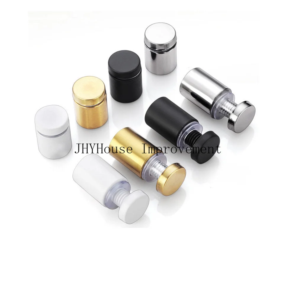 

20Pcs Sign Standoff Stainless Steel Barrel Advertising Acrylic Glass Stand Off Spacer Matte Black Brushed Gold White Mirror