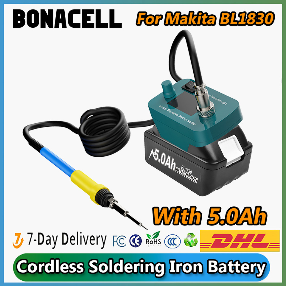 For Makita BL1830 Cordless Soldering Iron Tool With 18V 5000mAh Battery For BL1815 BL1840 BL1850 BL1860 Soldering Iron Machine