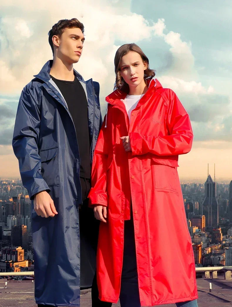 

Дорожное водонепроницаемое пальто для альпинизма, дождя, рыбалки, модное мужское уличное пальто с капюшоном для длинного двойного похода, утепленный женский дождевик