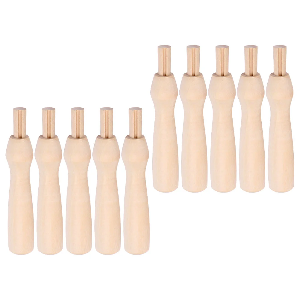 

Punch Needle Handles Punch Tool Felt Tools Replacement Kit Craft Needle Threader Wooden Handle DIY Tool Sewing Accessories