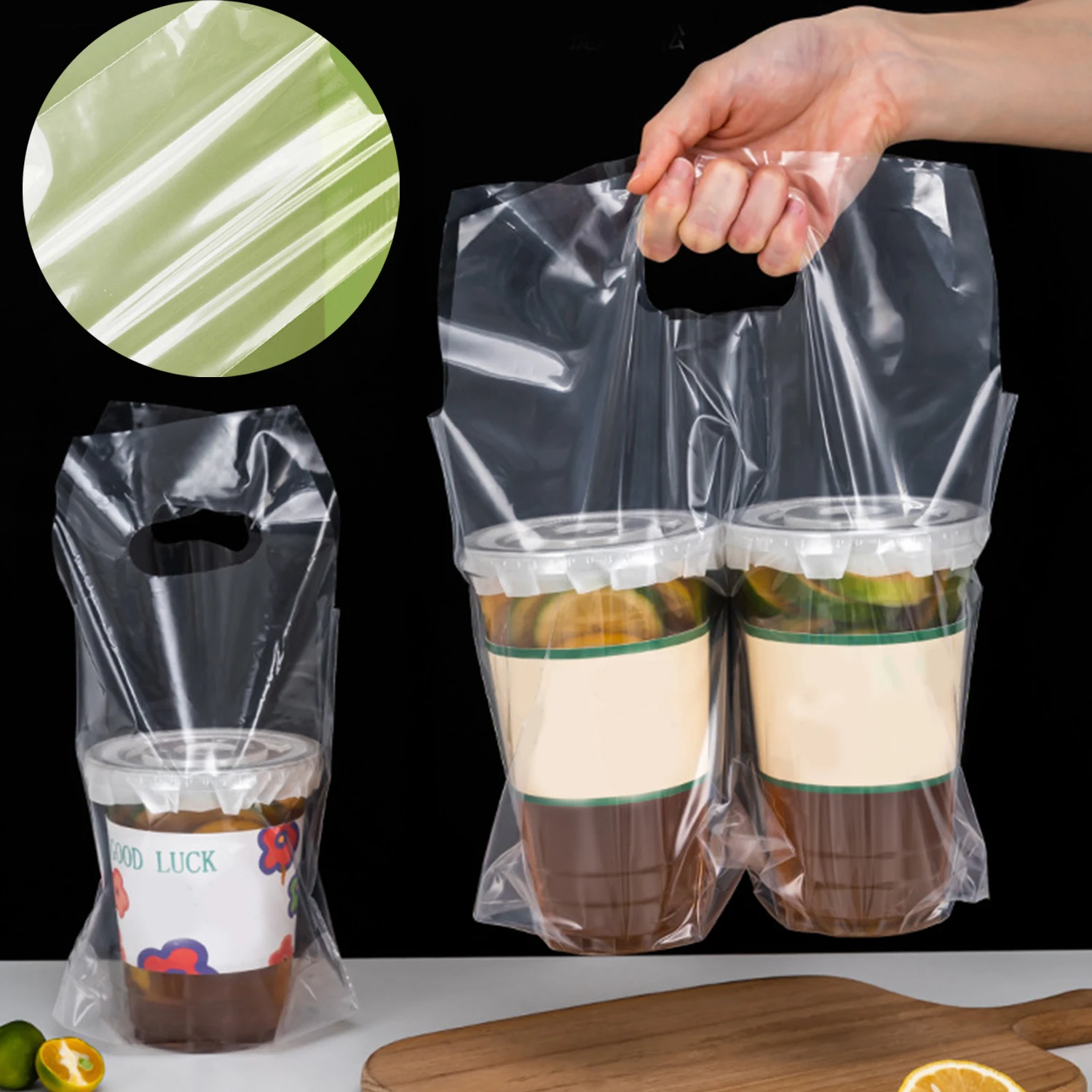

For Milk Tea Juices Coffee Durable and Sturdy High Temperature Resistance Plastic bags for Milktea High Transparency Bags