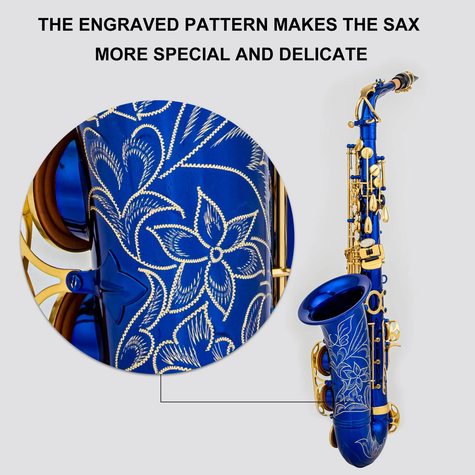 E-drop Alto Saxophone Wind Instrument 802 Key Brass Saxophone Instrument Suitable Children Beginners Adult Full Set Accessories