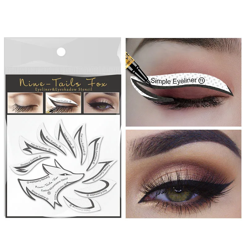 Makeup Tools 2Pcs/Pack Multi-Functional Eye Makeup Template Eye Shadow Eyeliner Stencil Makeup Tools