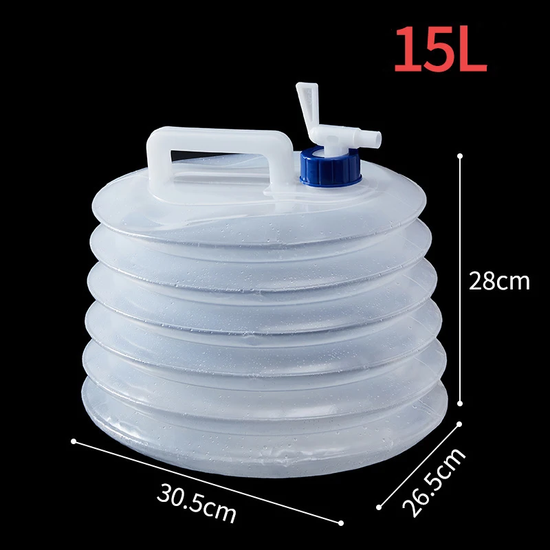 3-15L Capacity Car Collapsible Outdoor Water Bucket Portable Driving Water Tank Container Faucet ведро for Camping Picnic Hiking